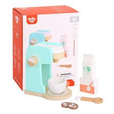 Set de Cafetera de Madera Tooky Toy - Juego de Rol Colorido