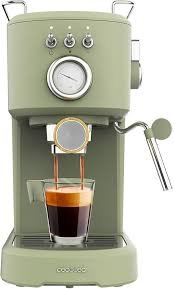 Cafetera Espresso Compacta Retro Verde 1100W 20 Bares